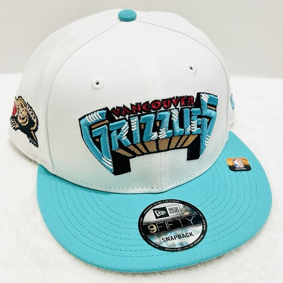 New Era Other - New Era Vancouver Grizzlies Word 2-Tone 9FIFTY Snapback Hat Cap Adjustable White